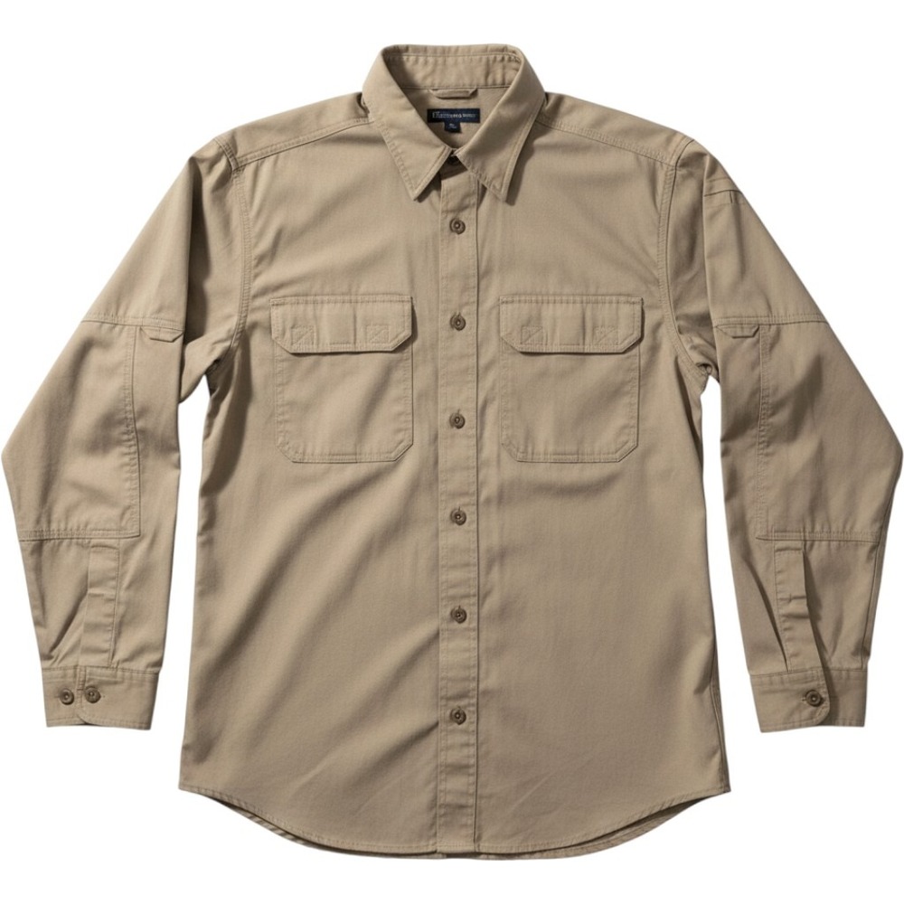 5.11 Tactical Shirt Mens L Tan Tactical Series Ripstop Long Sleeve Utility Work